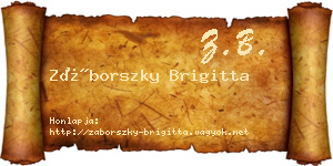 Záborszky Brigitta névjegykártya